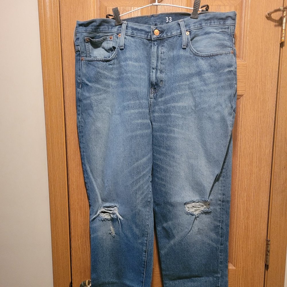 J. Crew Light Blue Distressed Boyfriend Jeans